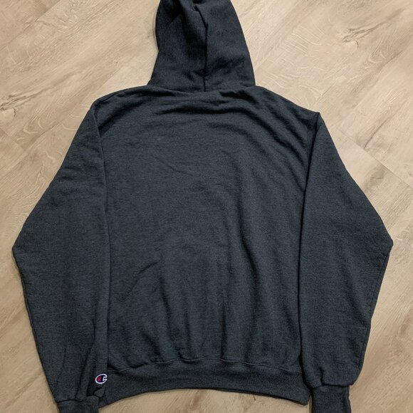 Champion Tufts University Jumbos Hoodie Men's Medium M Gray Sweatshirt Pullover - Picture 4 of 6